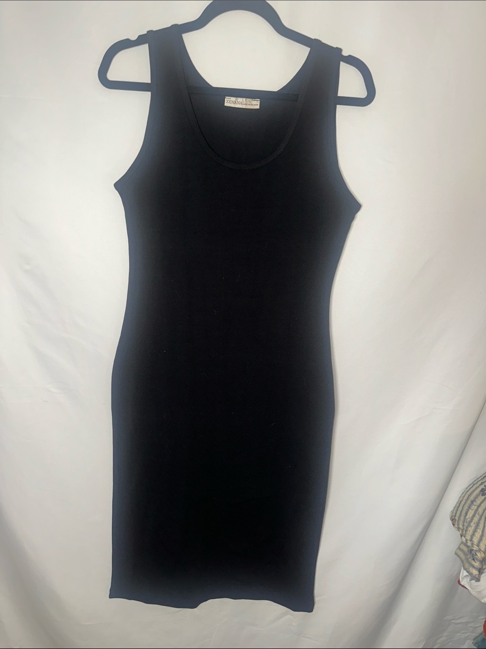 Zenana Sleeveless Black Midi Bodycon Dress